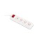 Prelungitor 5m 4 prize cu intrerupator, alb, Inlet