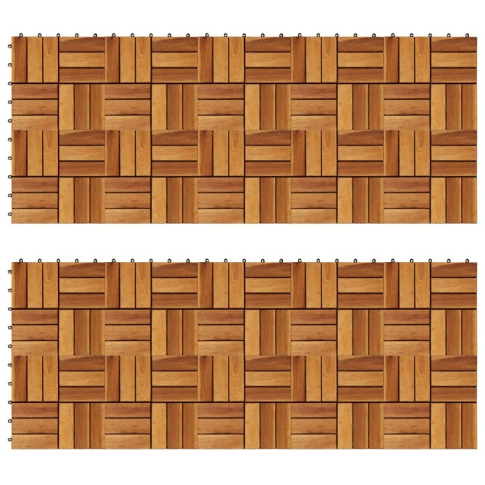 Set dale din lemn de acacia, 30 x 30 cm, 20 buc.