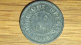 Belgia - ocupatie germana WWI - moneda istorica rara - 10 centimes 1916 - zinc, Europa
