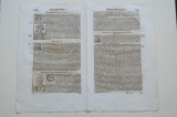 Sebastian M&uuml;nster 2 pagini din Cosmographia 1544-1628, Istorice, Cerneala, Altul