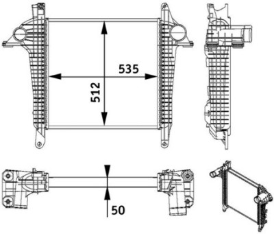 MAHLE CI 136 000P Intercooler, compresor foto
