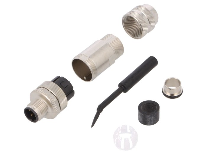 Conector M12 4 pini, cod D-Ethernet