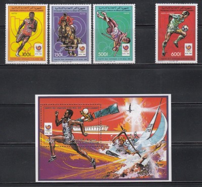 Comore 1988 - Jocurile Olimpice &amp;ndash; Seul, Serie + PA + Colita, MNH foto