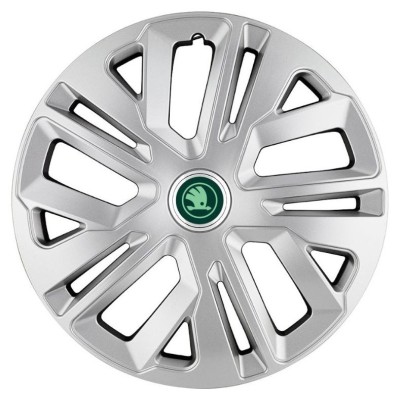 Set 4 Capace Roti 15 inchi (R15) Raven Gri Compatibile Cu Skoda Verde foto