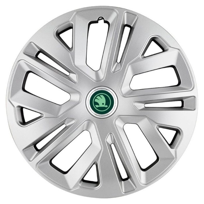 Set 4 Capace Roti 15 inchi (R15) Raven Gri Compatibile Cu Skoda Verde