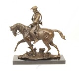 Ludovic al XV-lea călare-statueta din bronz pe un soclu din marmura YY-67, Religie