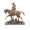Ludovic al XV-lea călare-statueta din bronz pe un soclu din marmura YY-67