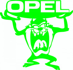 Sticker auto &amp;quot;Opel monstru&amp;#039;&amp;#039;, 21x19cm, Verde foto