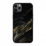 Husa iPhone 12 Pro &ndash; Skino Gold Dust, Negru - Auriu