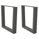 Cumpara ieftin Picioare pentru măsuță de cafea &icirc;n formă de V, 2 buc., antracit, 50x(42-43,3) cm, oțel
