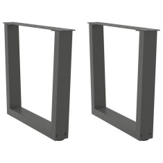 vidaXL Picioare pentru măsuță de cafea &icirc;n formă de V, 2 buc., antracit, 50x(42-43,3) cm, oțel 4012630