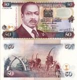Kenya 50 Shillings 1996 UNC Bancnota Africa Neagra NOUA Neutilizata