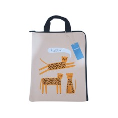 Servieta femei, Mikirei, roz pal, textil, 34.5 x 27.5 cm, imprimeu Hello si tigru foto