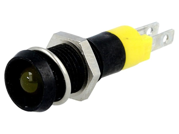 Lampă de control LED galbenă IP67