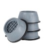 Set 4 tampoane anti-vibrații rotunde, gri, din silicon