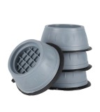 Set 4 tampoane anti-vibrații rotunde, gri, din silicon