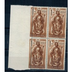 Rheinland-Pfalz 1947 - Mi15 pereche eroare dantelare