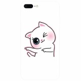 Husa silicon pentru Apple Iphone 7 Plus, Cute Kitty