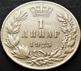 Moneda istorica 1 DINAR - YUGOSLAVIA, anul 1925 * cod 3300