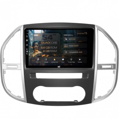 Navigatie Mercedes Benz Vito (2016+) 4GB RAM Android 13 Quadcore DSP GPS Wi-FI Carplay Android Auto USB Bluetooth Waze Touchscreen 9 inch foto