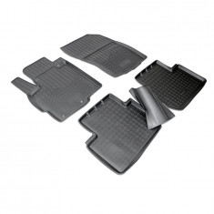 Set de 5 covorase cauciuc 3D stil tavita premium pentru Mitsubishi Outlander 2,II, Citroen C-Crosser, Peugeot 4007 2006-2013