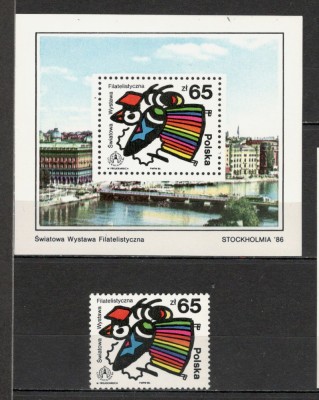 Polonia.1986 Expozitia filatelica STOCKHOLMIA MP.194 foto