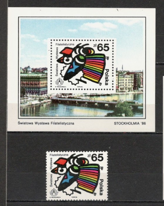 Polonia.1986 Expozitia filatelica STOCKHOLMIA MP.194