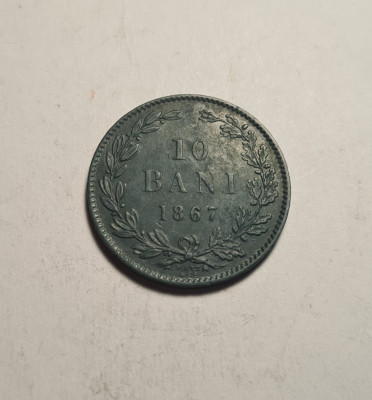 10 bani 1867 Watt Piesa Frumoasa foto