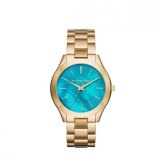 Ceas Dama Michael Kors MK3492 Auriu Rose Gold Bratara Metalica Albastru 41mm