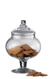 Cumpara ieftin Borcan cu picior, capac sticla transparenta 19,5 x 27 cm