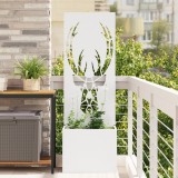 vidaXL Ghiveci de Grădină cu Panou Decorativ Alb 50 x 140 cm