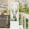 vidaXL Ghiveci de Grădină cu Panou Decorativ Alb 50 x 140 cm