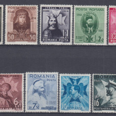 ROMANIA 1938 LP 126 STRAJA TARII - VOIEVOZI SERIE MNH