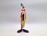 clovn sticla artistica colorata suflata manaul MURANO venezia Italia clown arlechin