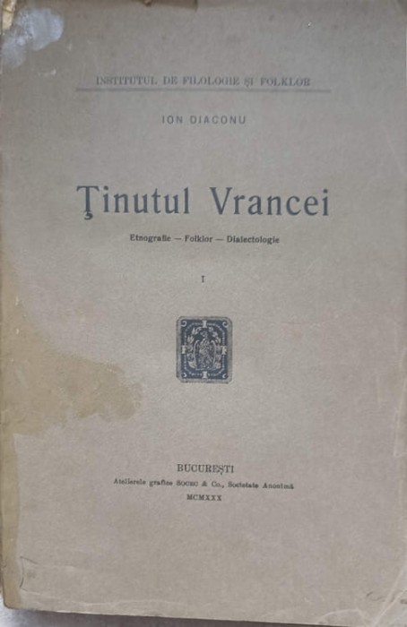 TINUTUL VRANCEI VOL.1-ION DIACONU