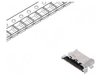 Soclu USB C pentru PCB SMT 16 pini orizontali USB 3.0 foto