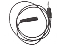 Cablu de Măsurare 5A Mufă Banană 4mm Clemă Crocodil Negru
