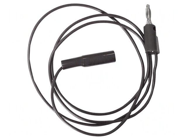 Cablu de Măsurare 5A Mufă Banană 4mm Clemă Crocodil Negru