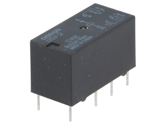 Releu electromagnetic DPDT 12VDC 2A