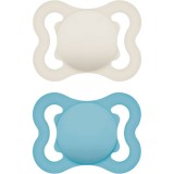 MAM Supreme 0m+ suzetă Turquoise/ Beige 2 buc