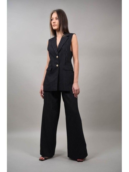 PANTALONI COSTUM CU DUNGI NEGRE VENEZIA S Negru