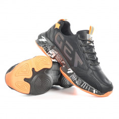 Pantofi Sport De Barbati Saper Arrow Negru Cu Portocaliu