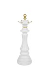 Cumpara ieftin Statuie model piesa de sah &#039;regina&#039;, Neirini, Alb/Auriu, 11 x 36 cm