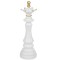 Statuie model piesa de sah &#039;regina&#039;, Neirini, Alb/Auriu, 11 x 36 cm