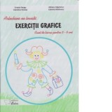Arlechino ne invata exercitii grafice - caiet de lucru pentru grupa mare 5-6 ani.