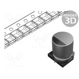 Condensator hibrid Panasonic 10uF 50V SMD ESR 120m&Omega; 5x5,8mm