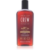 American Crew 3 in 1 Ginger + Tea șampon, balsam și gel de duș 3 &icirc;n 1 pentru barbati 450 ml