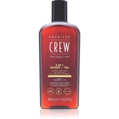American Crew 3 in 1 Ginger + Tea șampon, balsam și gel de duș 3 &icirc;n 1 pentru barbati 450 ml