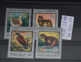 TS23 - Timbre serie Polonia - 1977 animale salbatice - fauna, Stampilat