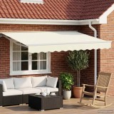 VidaXL Copertina Retractabila Manuala Crem 3.5x2.5m Terasa Gradina Umbra Rezistenta